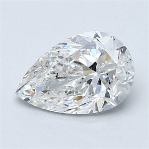 Picture of Natural Diamond 1.30 Carats, Pear with  Cut, G Color, SI2 Clarity and Certified by GIA