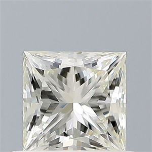 Picture of Natural Diamond 0.52 Carats, Princess with  Cut, I Color, IF Clarity and Certified by IGI
