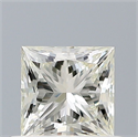 Natural Diamond 0.52 Carats, Princess with  Cut, I Color, IF Clarity and Certified by IGI