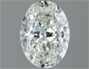 Natural Diamond 0.50 Carats, Oval with  Cut, I Color, VVS2 Clarity and Certified by GIA