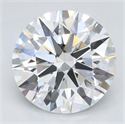 Lab Grown Diamond 2.55 Carats, Round with Ideal Cut, D Color, IF Clarity and Certified by IGI