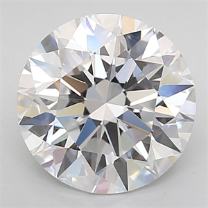 Picture of Lab Grown Diamond 2.72 Carats, Round with Ideal Cut, D Color, VVS2 Clarity and Certified by IGI