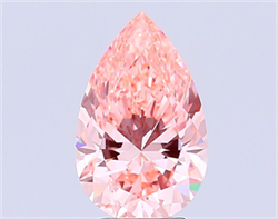 Picture of Lab Grown Diamond 5.48 Carats, Pear with  Cut, Fancy Vivid Pink Color, VVS2 Clarity and Certified by IGI