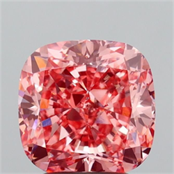 Picture of Lab Grown Diamond 3.03 Carats, CUSHION MODIFIED with  Cut, Fancy Vivid Pink Color, VS2 Clarity and Certified by IGI