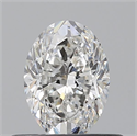 Natural Diamond 0.52 Carats, Oval with  Cut, F Color, VS2 Clarity and Certified by GIA