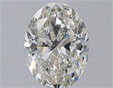 Natural Diamond 2.50 Carats, Oval with  Cut, H Color, SI1 Clarity and Certified by GIA
