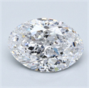 Natural Diamond 2.51 Carats, Oval with  Cut, E Color, SI2 Clarity and Certified by GIA