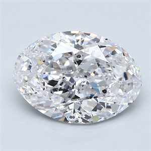 Picture of Natural Diamond 2.51 Carats, Oval with  Cut, E Color, SI2 Clarity and Certified by GIA