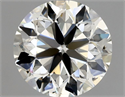 Natural Diamond 0.91 Carats, Round with Very Good Cut, K Color, SI2 Clarity and Certified by GIA