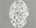 Diamante Natural 0.43 quilates, Ovalado , Color F, claridad VVS1 y certificado GIA