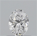 Natural Diamond 0.53 Carats, Oval with  Cut, D Color, SI1 Clarity and Certified by GIA