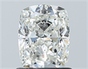 Natural Diamond 1.01 Carats, Cushion with  Cut, H Color, VS2 Clarity and Certified by GIA