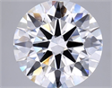 Lab Grown Diamond 3.01 Carats, Round with Excellent Cut, D Color, VVS1 Clarity and Certified by IGI