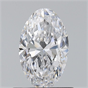 Natural Diamond 0.70 Carats, Oval with  Cut, D Color, VS2 Clarity and Certified by GIA