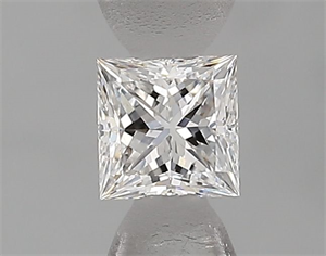 Picture of Natural Diamond 0.37 Carats, Princess with  Cut, F Color, VS2 Clarity and Certified by GIA