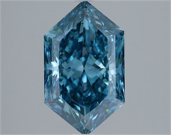 Picture of Lab Grown Diamond 2.52 Carats, HEXAGONAL with  Cut, Fancy Vivid Blue Color, VS1 Clarity and Certified by IGI