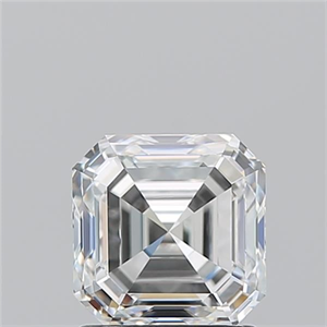 Foto Diamante Natural 1.50 quilates, Asscher , Color H, claridad VVS2 y certificado GIA de
