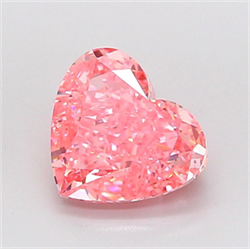 Picture of Lab Grown Diamond 2.02 Carats, Heart with  Cut, Fancy Vivid Pink Color, VS1 Clarity and Certified by IGI