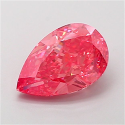 Picture of Lab Grown Diamond 2.01 Carats, Pear with  Cut, Fancy Vivid Pink Color, VS1 Clarity and Certified by IGI