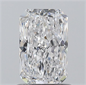 Natural Diamond 1.01 Carats, Radiant with  Cut, D Color, SI2 Clarity and Certified by GIA