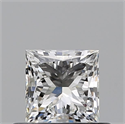 Natural Diamond 0.52 Carats, Princess with  Cut, I Color, VVS2 Clarity and Certified by GIA