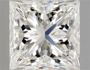 Picture of Natural Diamond 1.02 Carats, Princess with  Cut, H Color, SI1 Clarity and Certified by GIA