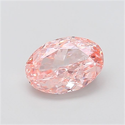 Picture of Lab Grown Diamond 2.00 Carats, Oval with  Cut, Fancy Intense Pink Color, VS2 Clarity and Certified by IGI