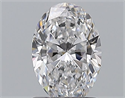 Natural Diamond 1.05 Carats, Oval with  Cut, D Color, VS1 Clarity and Certified by GIA