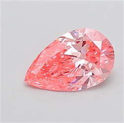 Picture of Lab Grown Diamond 1.83 Carats, Pear with  Cut, Fancy Vivid Pink Color, VVS2 Clarity and Certified by IGI
