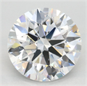 Lab Grown Diamond 3.44 Carats, Round with Ideal Cut, E Color, VVS1 Clarity and Certified by IGI