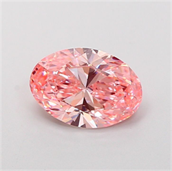 Picture of Lab Grown Diamond 1.70 Carats, Oval with  Cut, Fancy Vivid Pink Color, VVS2 Clarity and Certified by IGI