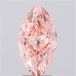 Picture of Lab Grown Diamond 2.73 Carats, Marquise with  Cut, Fancy Vivid Pink Color, VVS2 Clarity and Certified by IGI