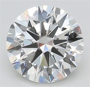 Picture of Lab Grown Diamond 3.02 Carats, Round with Ideal Cut, G Color, IF Clarity and Certified by IGI