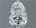 Natural Diamond 0.80 Carats, Pear with  Cut, D Color, VS2 Clarity and Certified by GIA