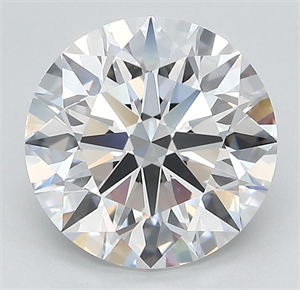 Picture of Lab Grown Diamond 3.13 Carats, Round with Ideal Cut, D Color, IF Clarity and Certified by IGI