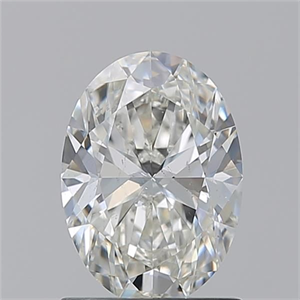 Picture of Natural Diamond 1.20 Carats, Oval with  Cut, H Color, SI1 Clarity and Certified by GIA