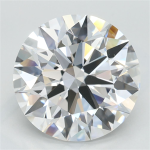 Picture of Lab Grown Diamond 3.79 Carats, Round with Excellent Cut, D Color, FL Clarity and Certified by GIA