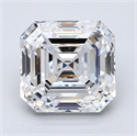 Diamante Natural 2.60 quilates, Asscher , Color D, claridad VS2 y certificado GIA