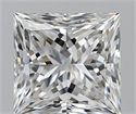 Natural Diamond 1.30 Carats, Princess with  Cut, F Color, VS1 Clarity and Certified by GIA