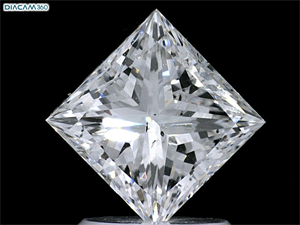 Picture of Natural Diamond 1.70 Carats, Princess with  Cut, D Color, SI1 Clarity and Certified by GIA