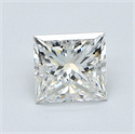 Natural Diamond 1.01 Carats, Princess with  Cut, I Color, SI1 Clarity and Certified by GIA