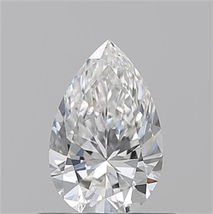 Picture of Natural Diamond 0.52 Carats, Pear with  Cut, F Color, VS1 Clarity and Certified by GIA