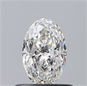 Natural Diamond 0.50 Carats, Oval with  Cut, F Color, VVS2 Clarity and Certified by GIA