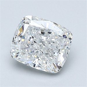 Foto Diamante Natural 1.51 quilates, Del cojín , Color E, claridad VVS1 y certificado GIA de