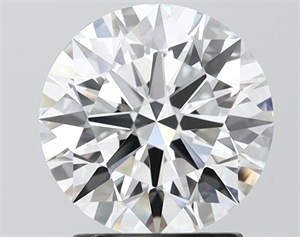 Picture of Lab Grown Diamond 2.03 Carats, Round with Ideal Cut, D Color, VVS1 Clarity and Certified by IGI