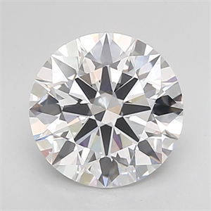 Picture of Lab Grown Diamond 2.76 Carats, Round with Excellent Cut, D Color, VVS2 Clarity and Certified by GIA