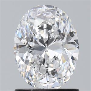 Picture of Natural Diamond 1.11 Carats, Oval with  Cut, D Color, VVS2 Clarity and Certified by GIA