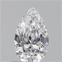 Natural Diamond 0.52 Carats, Pear with  Cut, D Color, VVS1 Clarity and Certified by GIA
