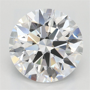 Picture of Lab Grown Diamond 2.53 Carats, Round with Ideal Cut, D Color, IF Clarity and Certified by IGI