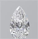 Natural Diamond 0.71 Carats, Pear with  Cut, D Color, VVS2 Clarity and Certified by GIA